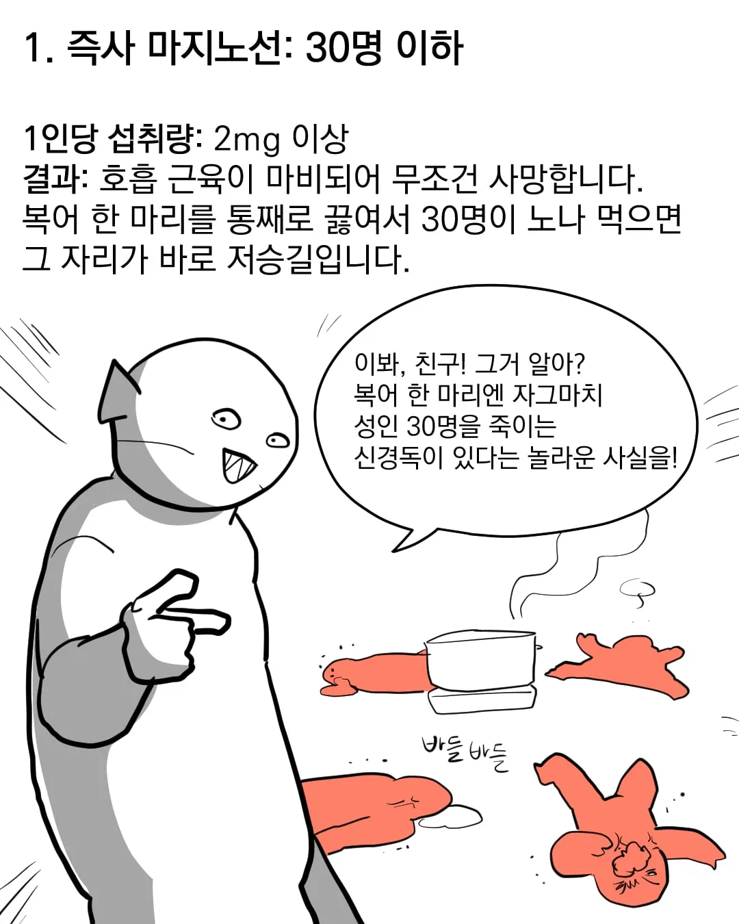 복어독을 몇명이서 노나먹어야 살 수 있을까...manhwa