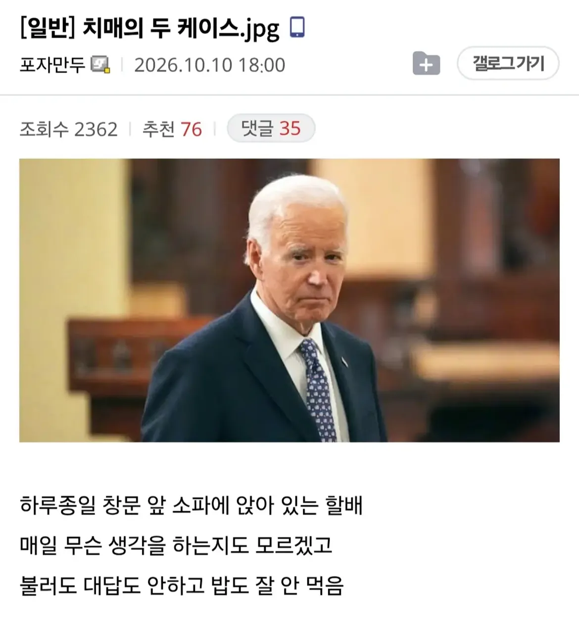 치매의 두 케이스