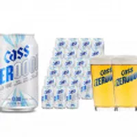 카스 올제로(0.00) 330ml 24캔 전용잔2개