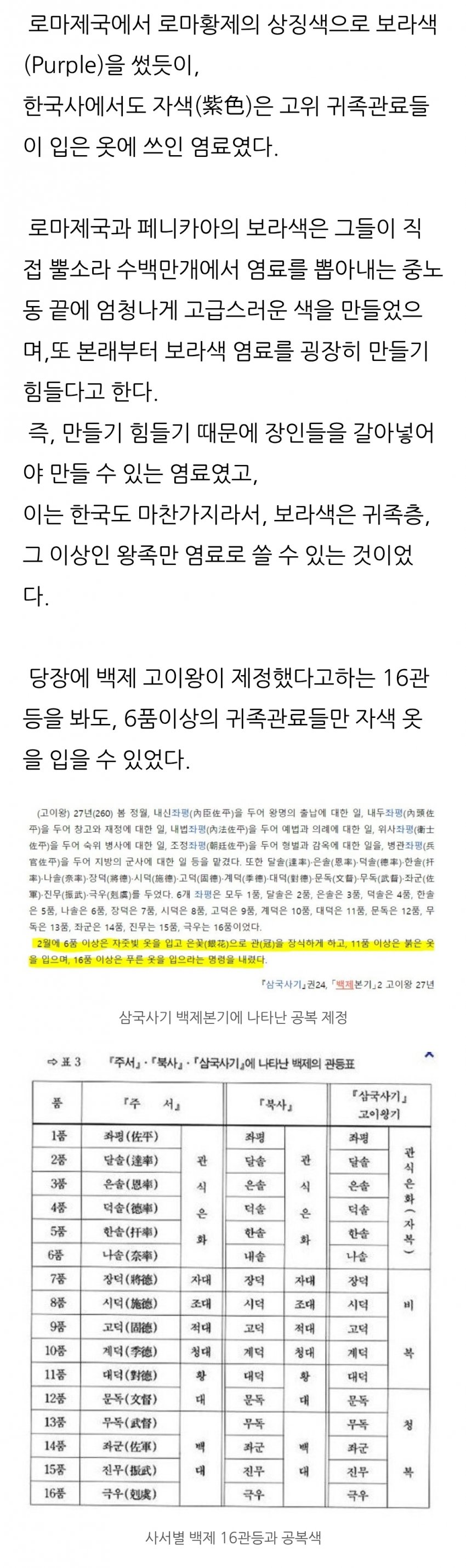 싱글벙글 고대시대 황제만 입을 수 있었던 보라색 (5)