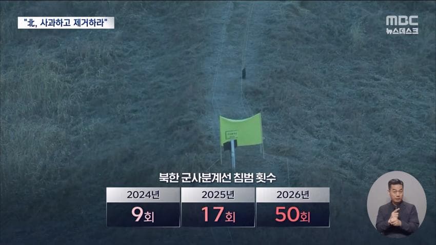 sbs) "북 지뢰지대 MDL 남쪽 침범, 올해만 50여 차례" (42)