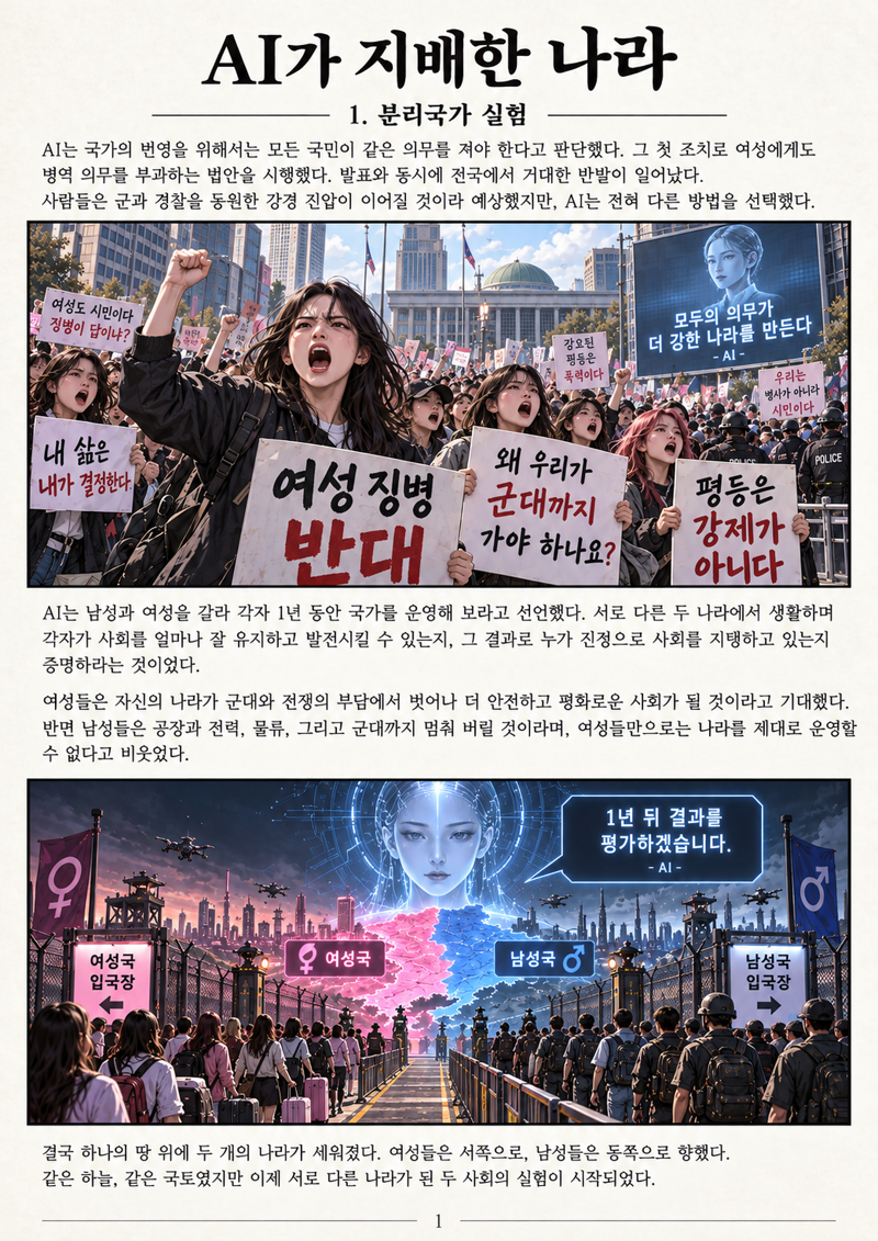 여성징병제 풍자