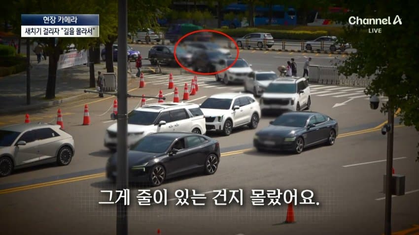 채널a) 차 머리부터 '쑥'..야구장 앞 얌체들 (9)