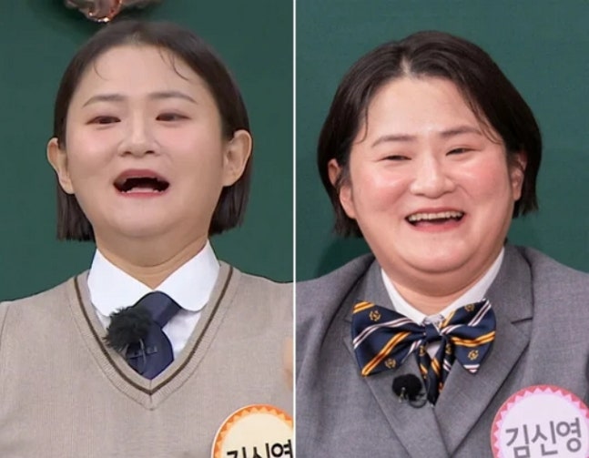 "입 터졌다" 44㎏ 뺐던 김신영, 살 오른 근황…13년 체중유지 와르르