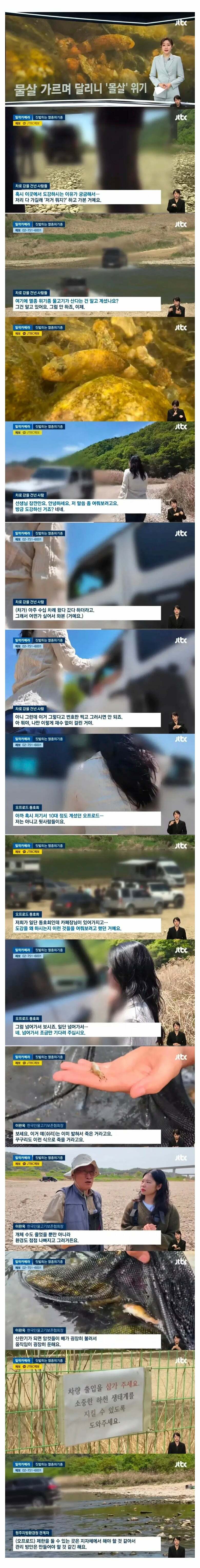 오프로드 동호회 때문에 몰살 위기인 멸종위기 물고기