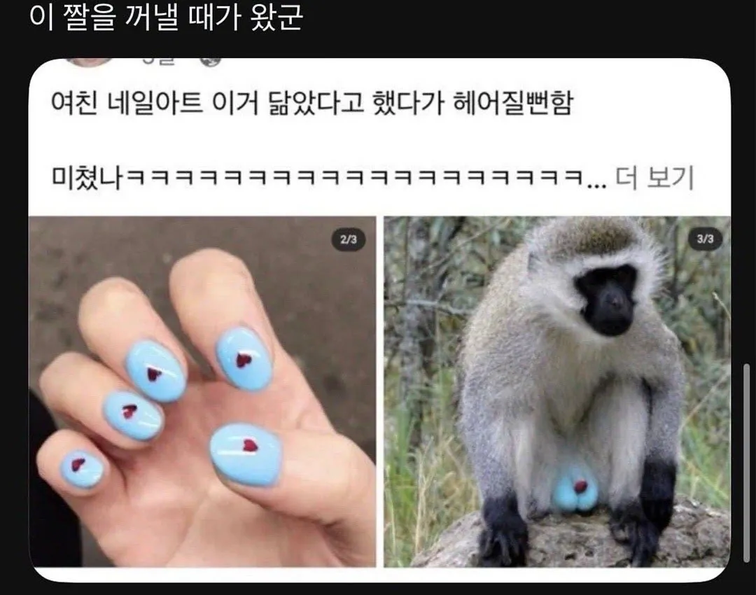 여자들의 망한 네일 인증대결 (4)