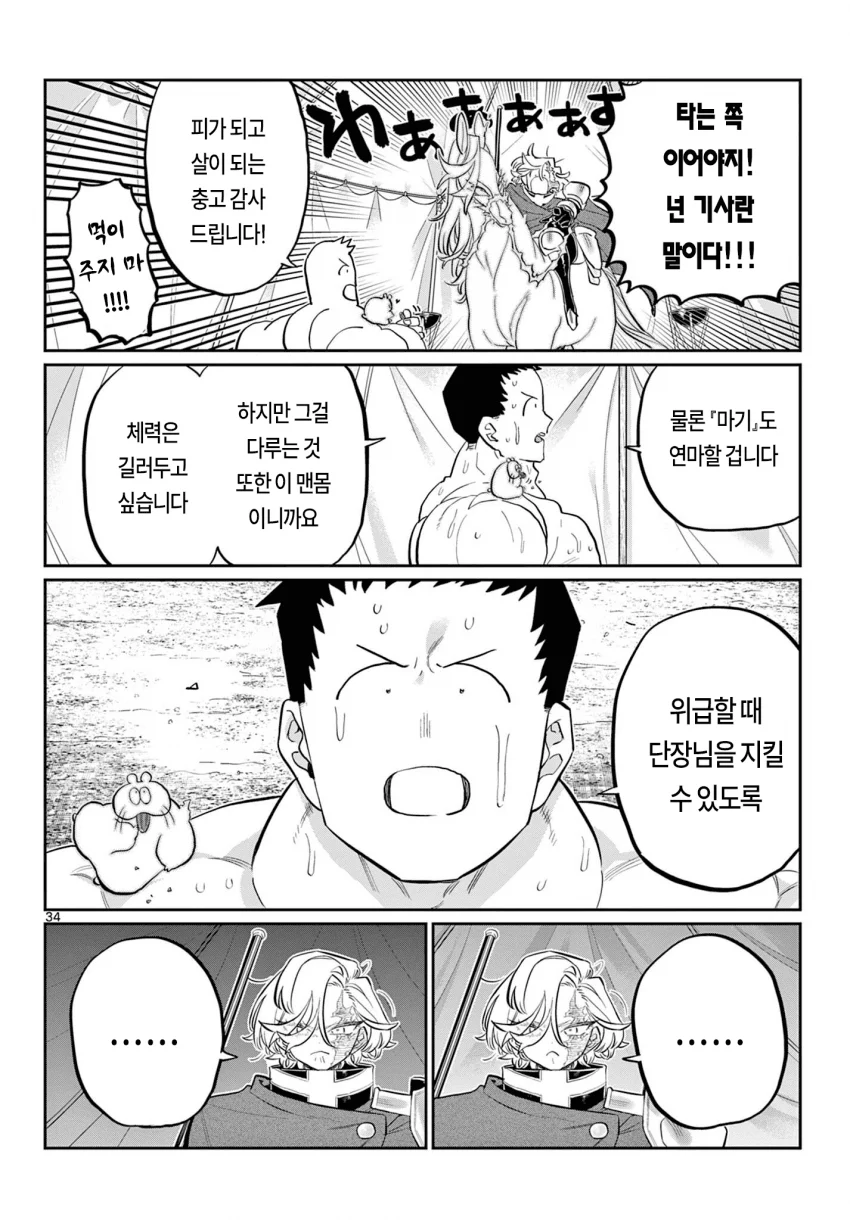 신참을 괴롭히는 기사단장 만화 (33)