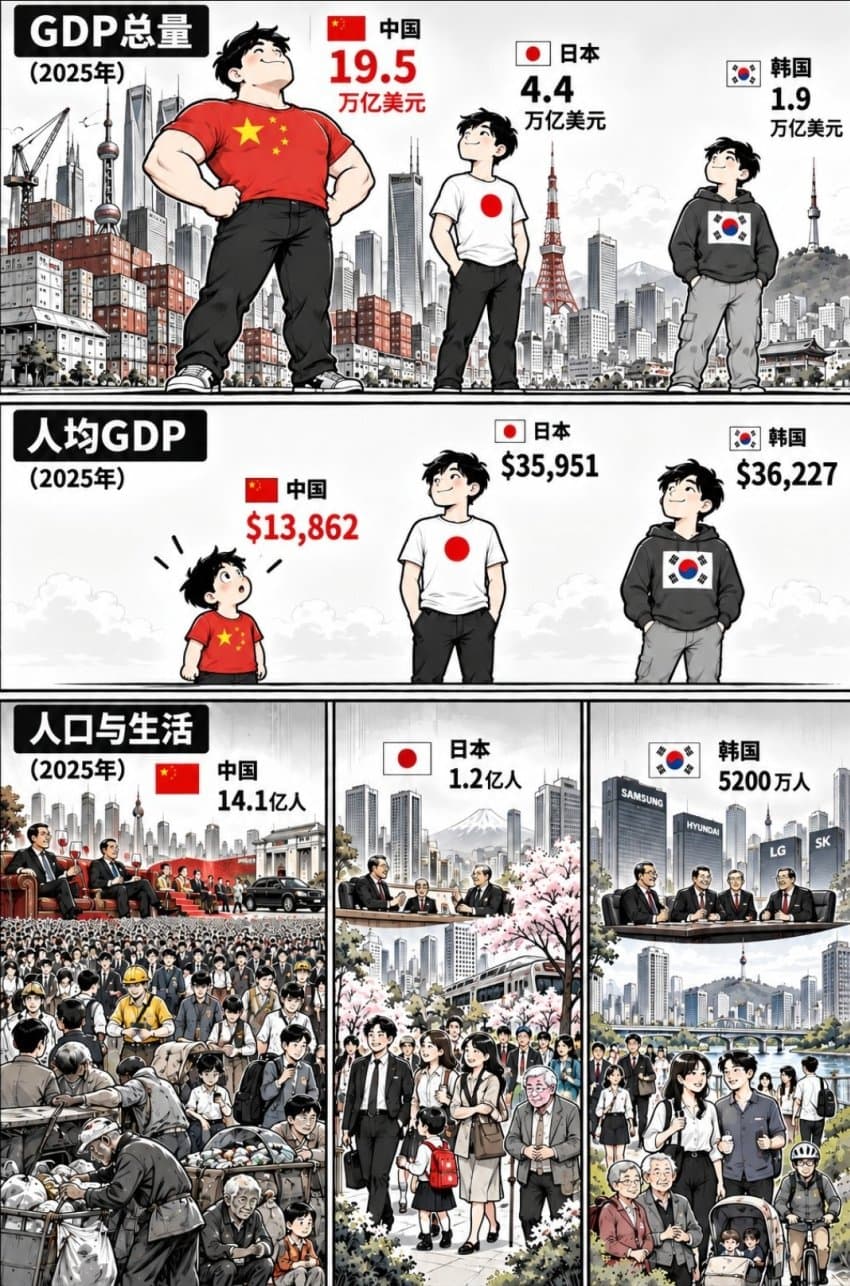 동아시아 3국 GDP 비교에 따른 X 반응 (2)