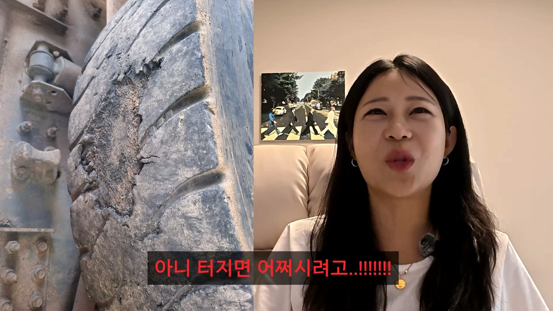 덤프트럭 유튜버가 당황했다는 덤프 트럭의 타이어 상태 (9)