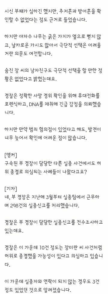 경찰.장미란씨 사인 규명 어려워, 자살 추정. (3)