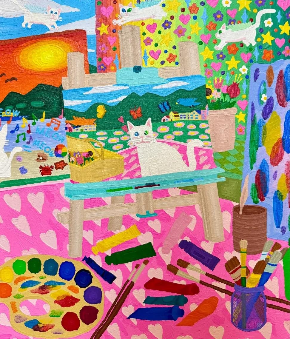 중증 자폐성 아들이 그린 고양이 그림 (2)