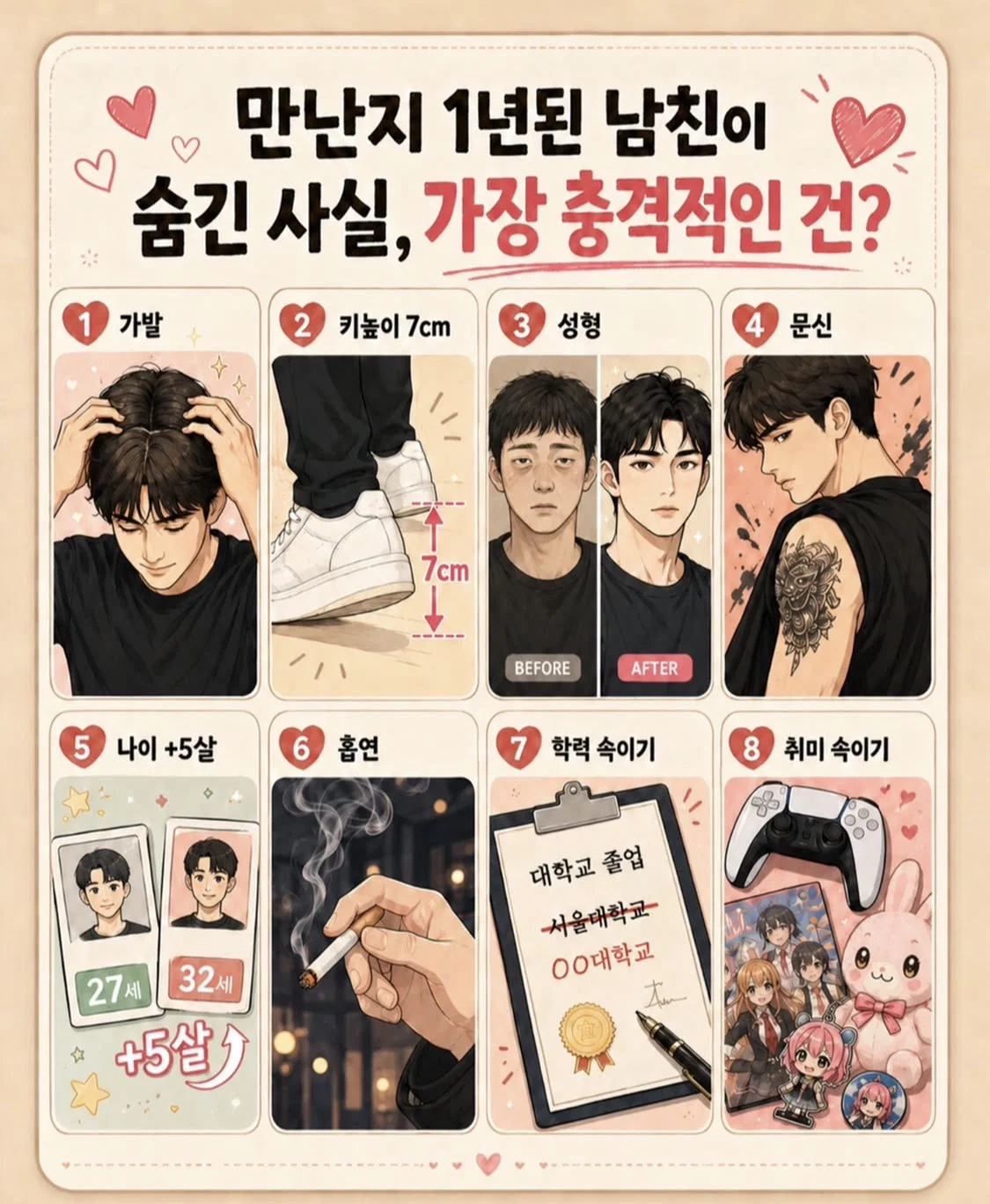 만난지 1년된 남친이 숨긴 사실 , 가장 충격적인 건?