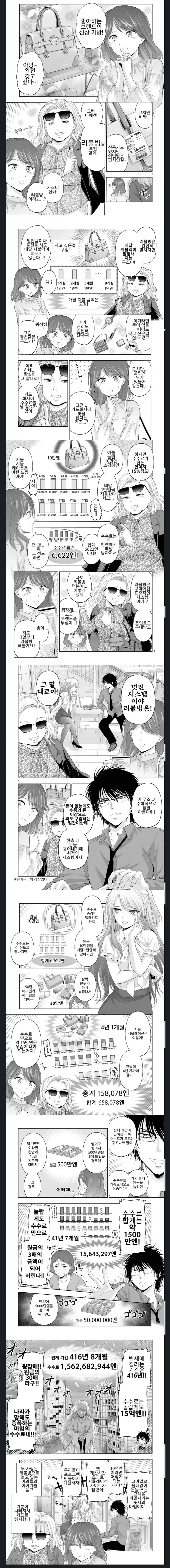 이 만화 리볼빙에 대해 경고하기 위해서라지만 과장이 심함