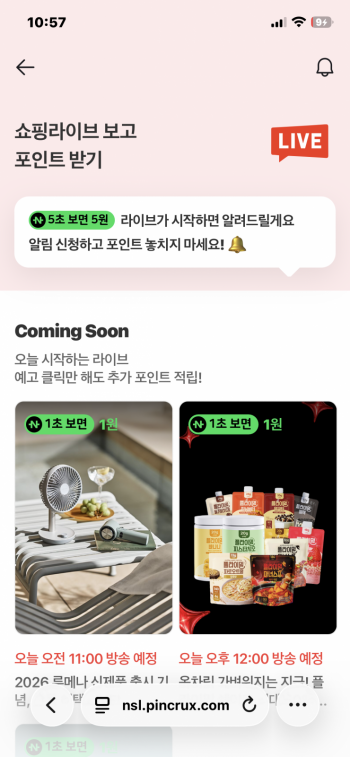 [네이버] 네이버페이 라방 5원