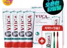 뷰카 고불소 구취케어 치약 4개+시린이치약1개 +점보칫솔2개