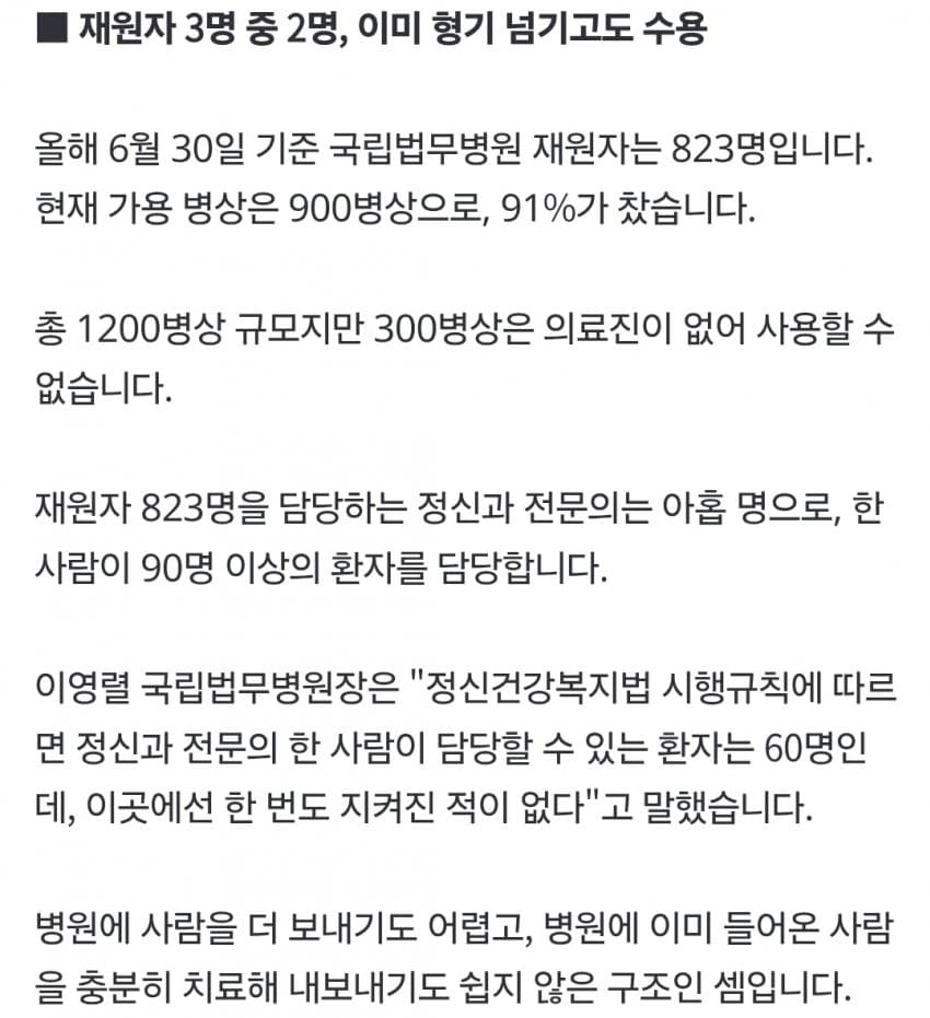 징역 8개월 받은 사람이 병원에서 11년…치료감호의 민낯 (9)