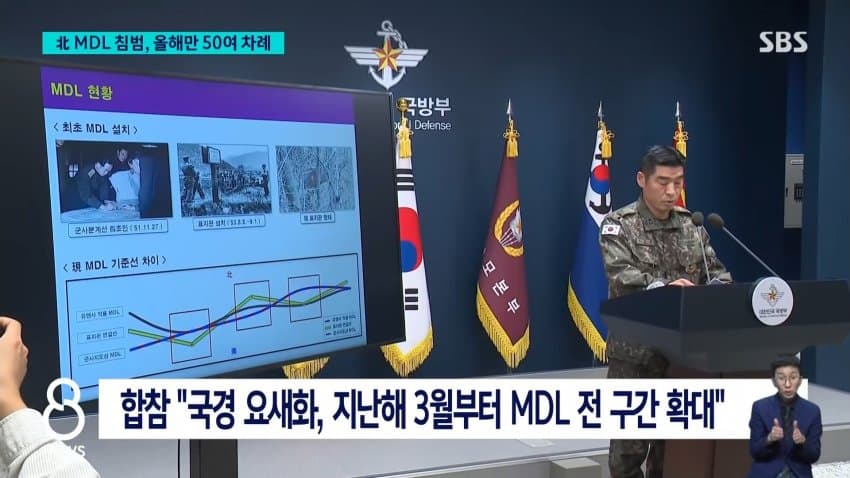 sbs) "북 지뢰지대 MDL 남쪽 침범, 올해만 50여 차례" (2)
