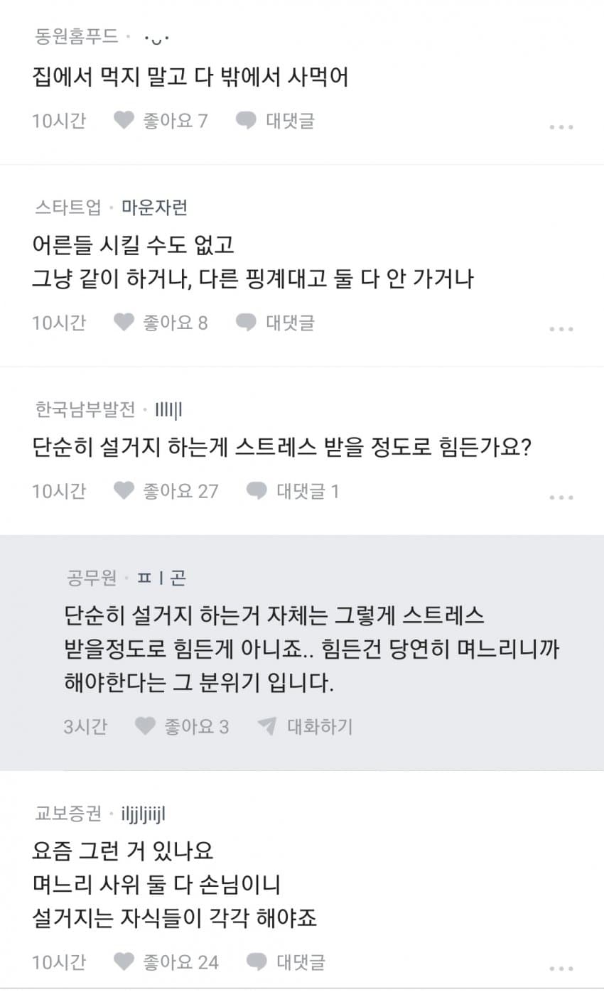 블라인드) "시댁에서 설거지를 하는 것에 대하여" (2)