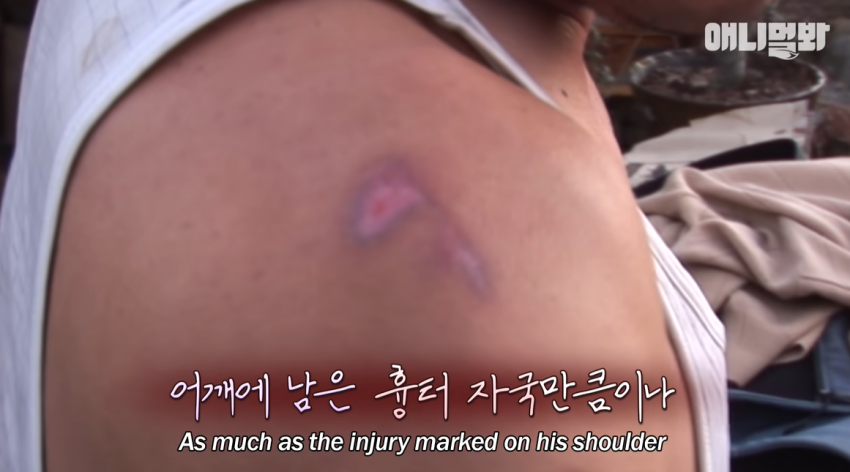 싱글벙글 자신을 치료해준 아재를 불길속에서 구한 털바퀴 (5)