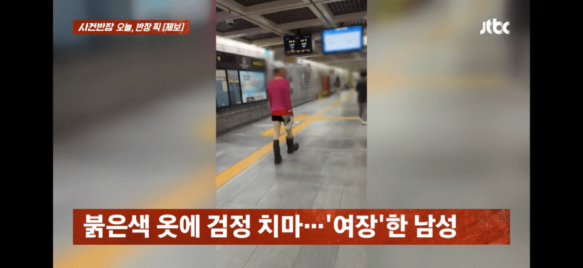금발 가발에 보정속옷까지…서울 지하철서 목격된 여장 남성들 (12)