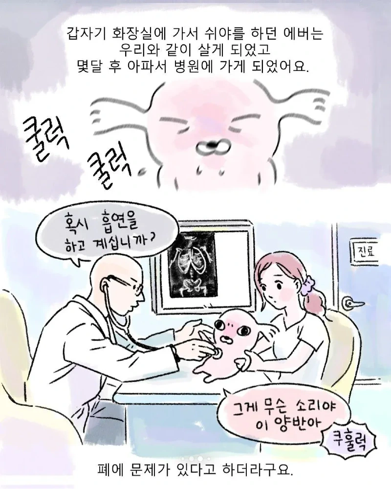 갑자기 찾아온 모르는 강아지.toon