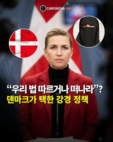 "우리법 따르거나 떠나라" 덴마크 부르카 금지