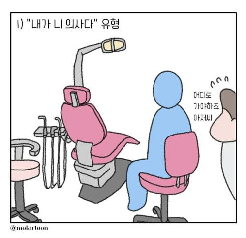 치과에서 “의자에 앉으세요”에 대한 반응