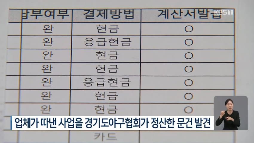 kbs) KBO 국고보조금 나눠먹기 문건 나와 (5)