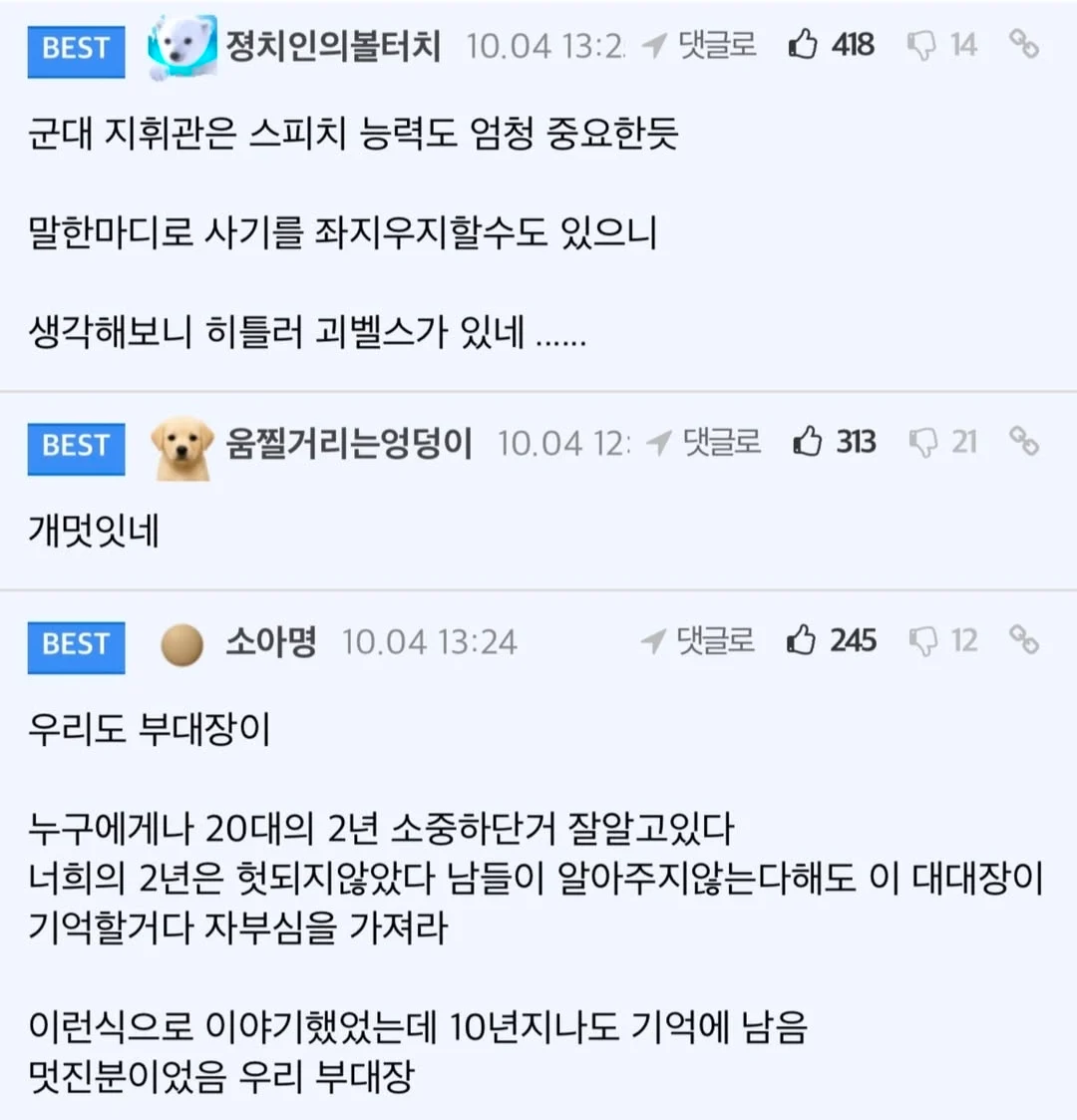 대대장이 전역자에게 한 마지막 감사인사 (4)
