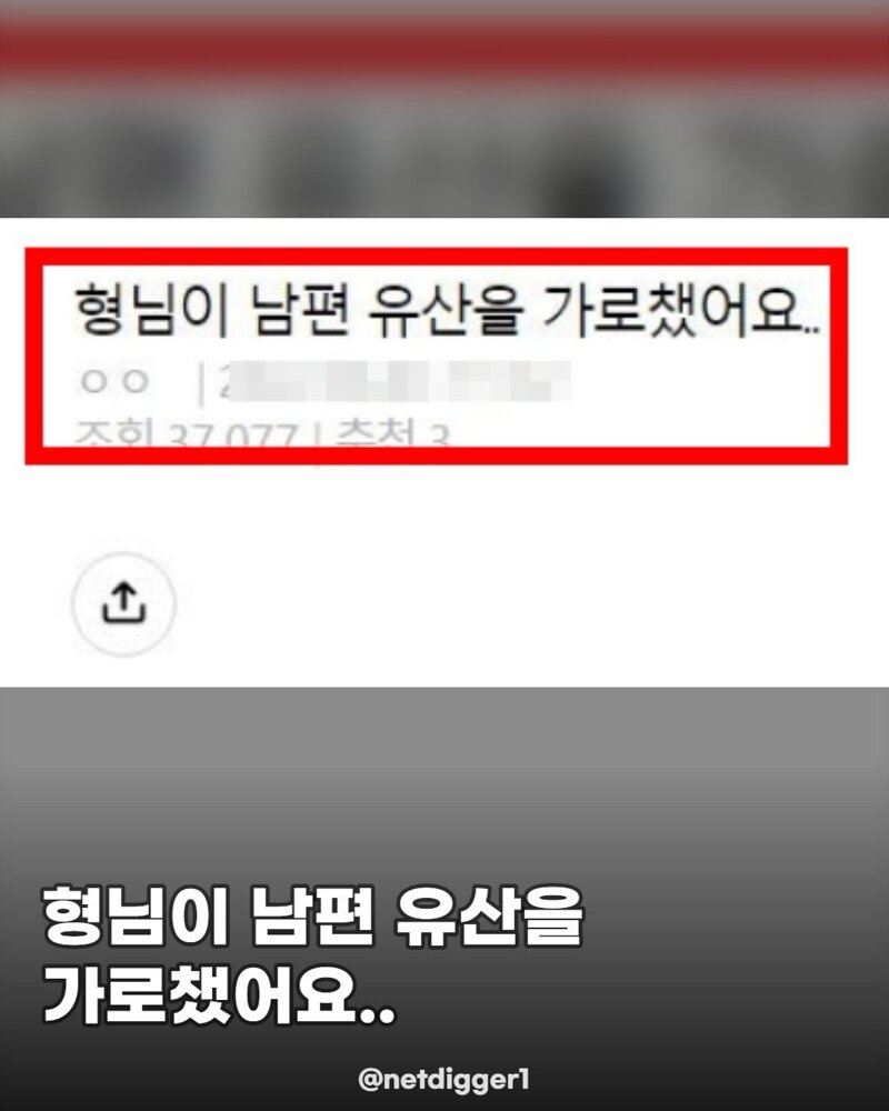 형님이 남편유산을 가로챘어요