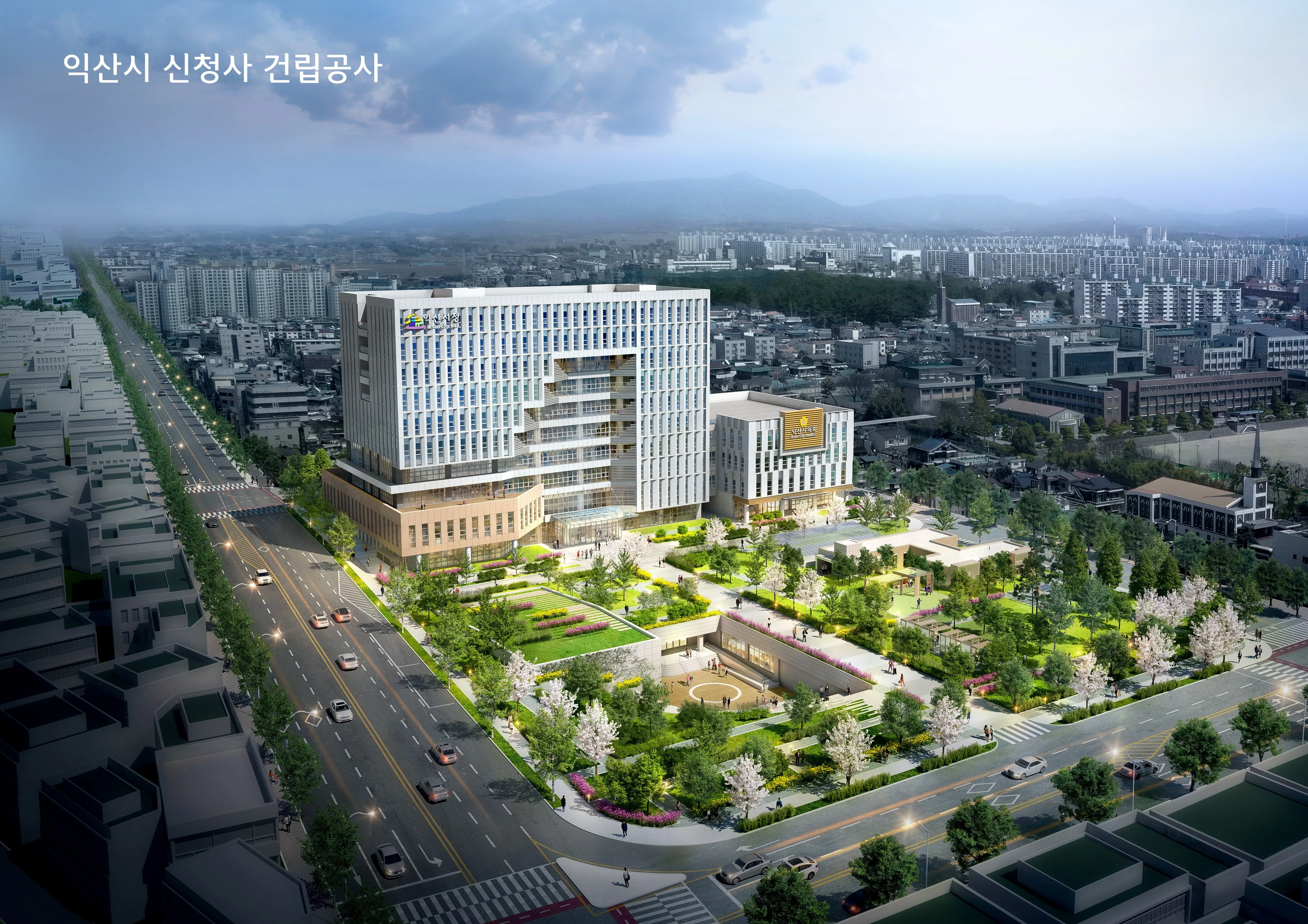 지방도시 시청 새 건물...조감도와 비교...jpg