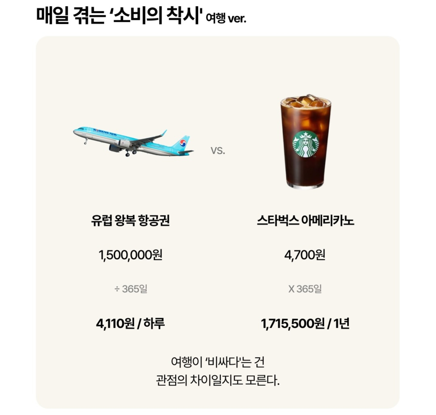 커피 값만 아껴도 이것 살 수 있다, 소비의 착시 (2)