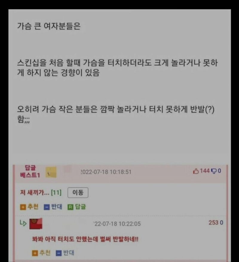 가슴 작은 여자들 특징
