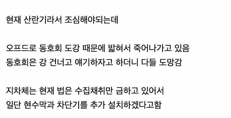 오프로드 동호회 때문에 몰살 위기인 멸종위기 물고기 (2)
