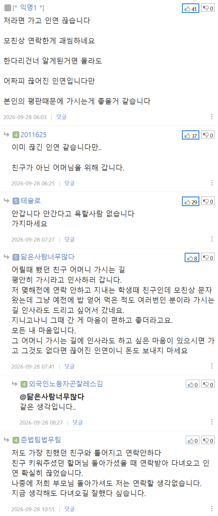 3년정도전에 연락끊은친구 모친상문자왔는데 어떻게해야될까요? (3)