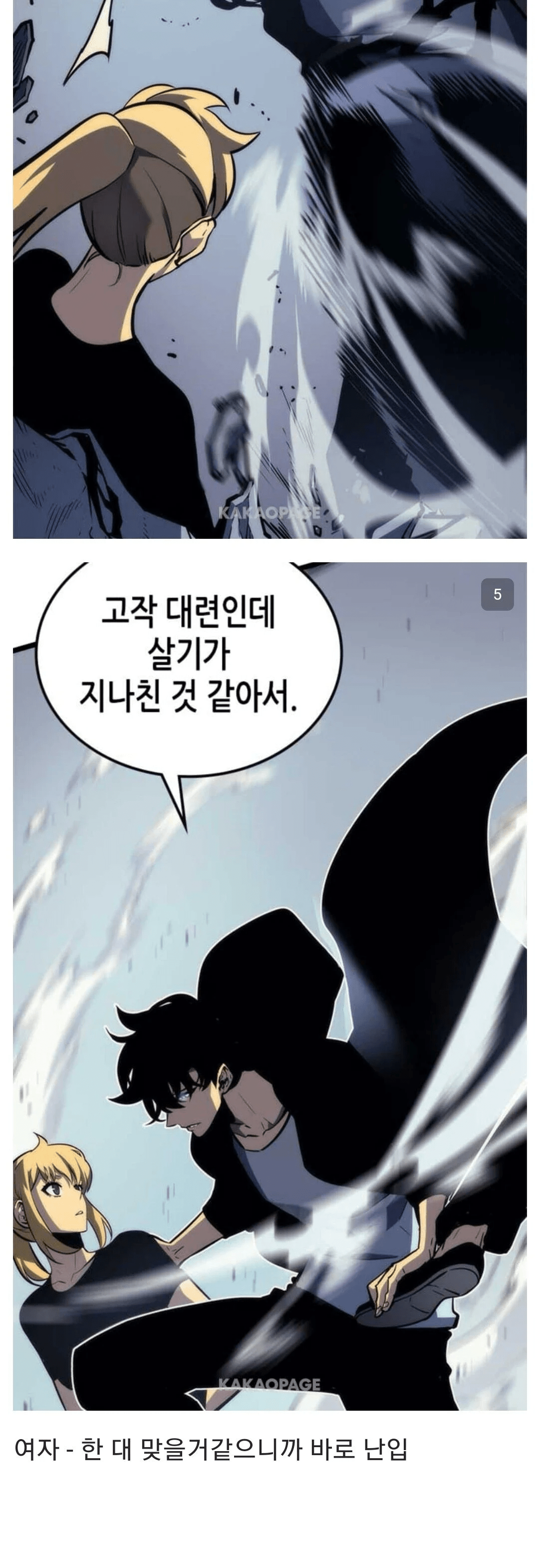 나혼자만 레벨업...주인공 성진우 밈 모음.. (8)