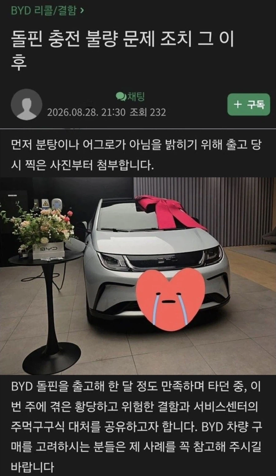 BYD 수리비가 비싼이유 (2)