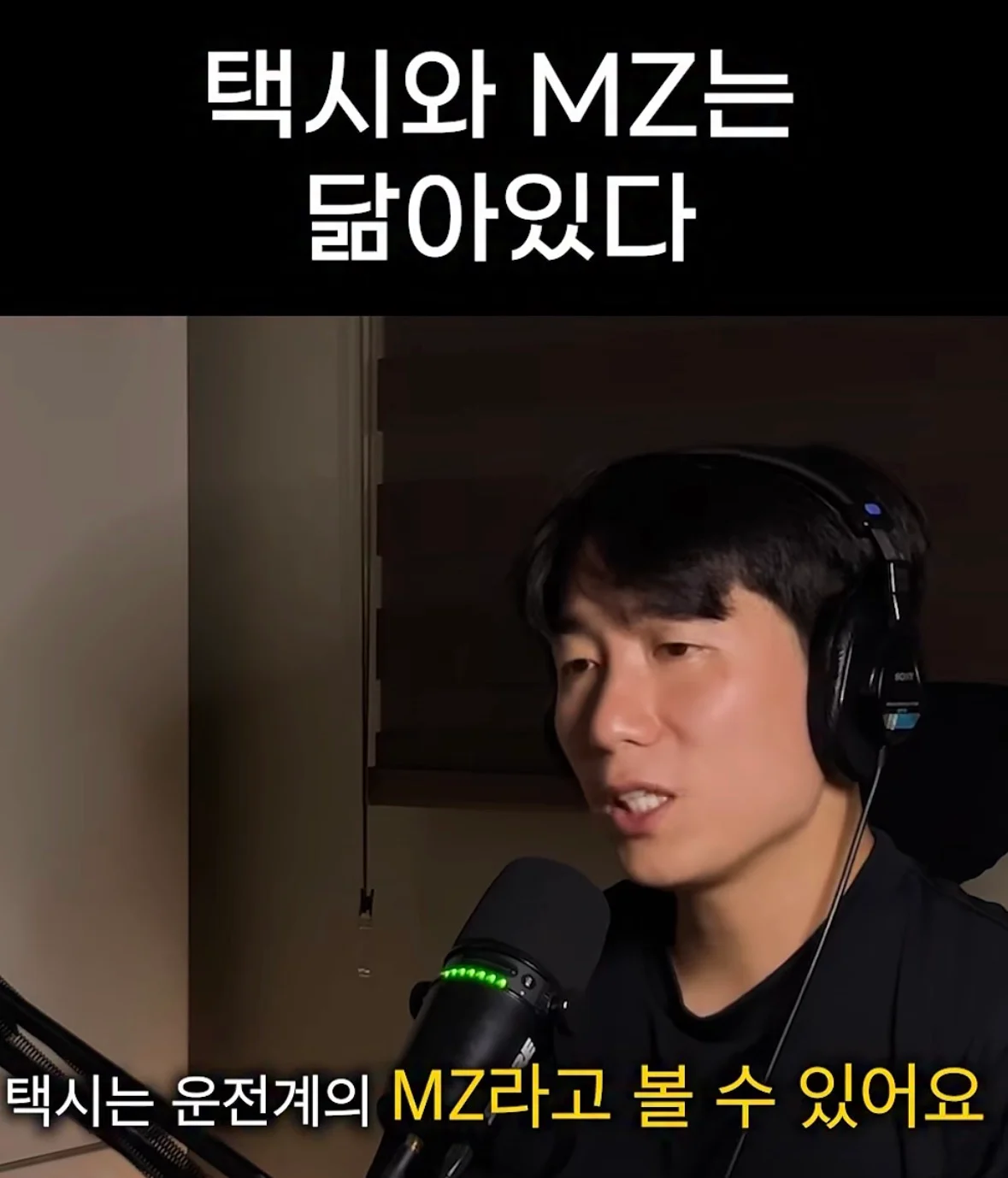 택시와 MZ는 닮았다고 주장하는 유튜버