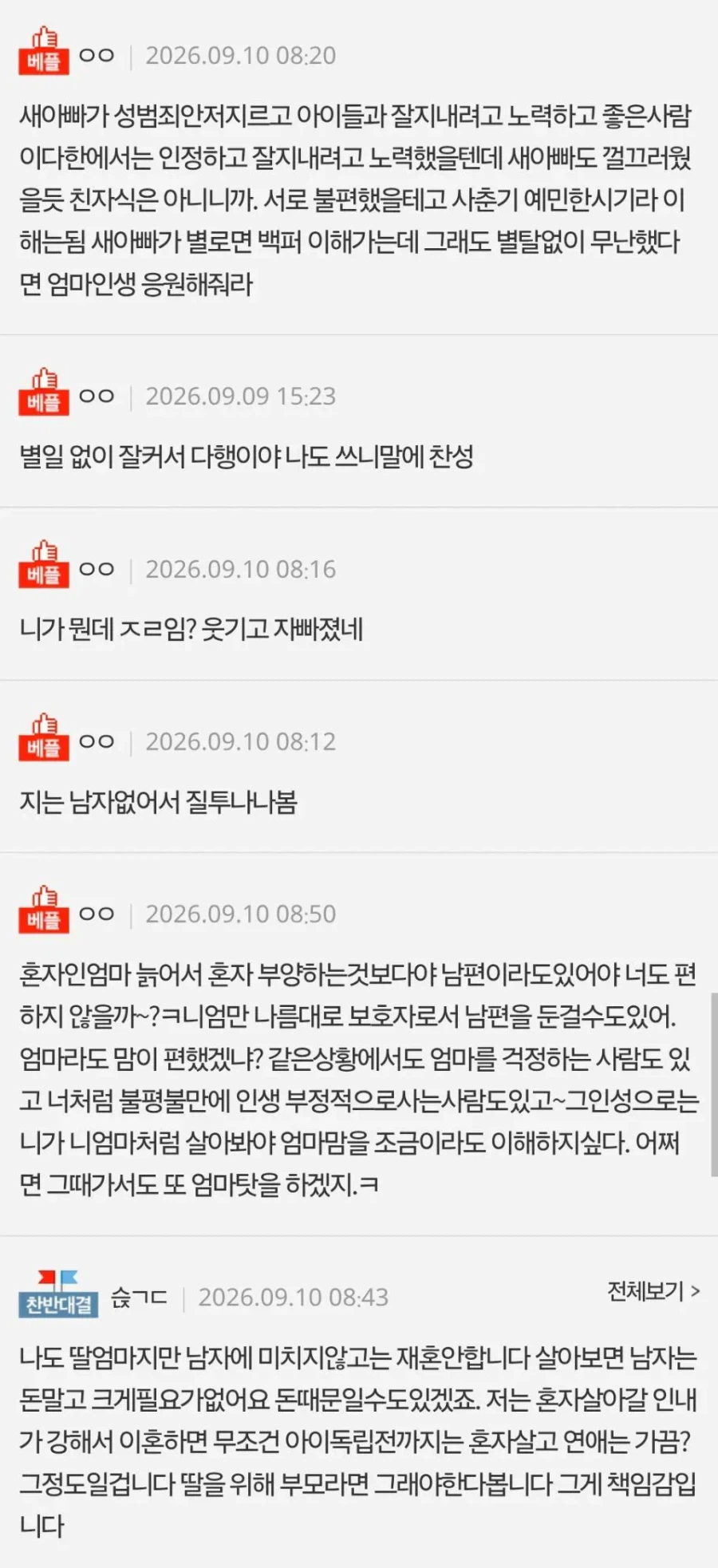 애 있는 이혼녀는 재혼 좀 안 하면 안됨?? 남자에 미친거임?? (2)