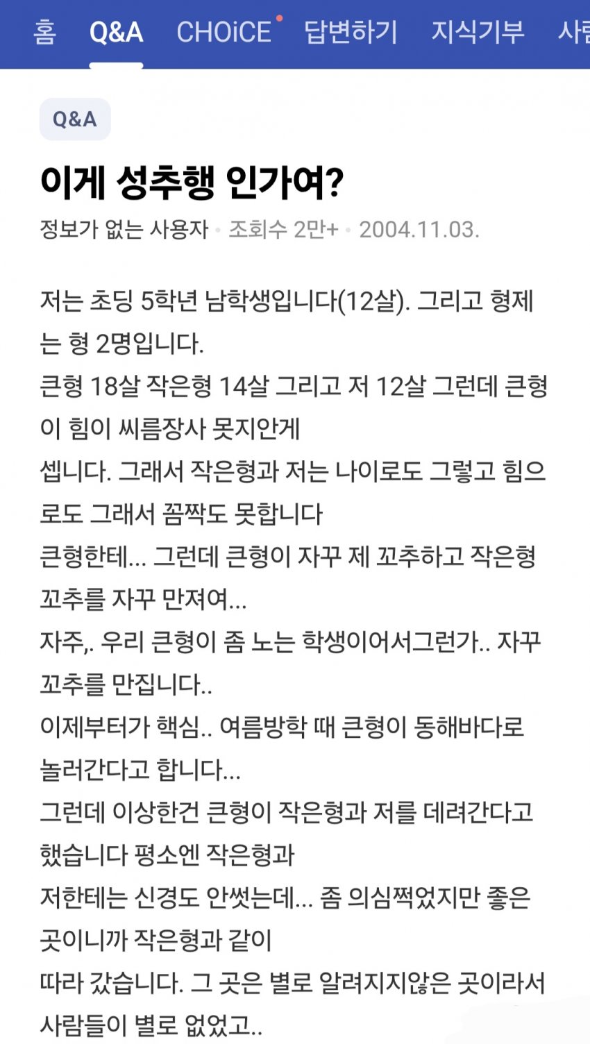 형에게 장난감 취급 당했다는 남동생들