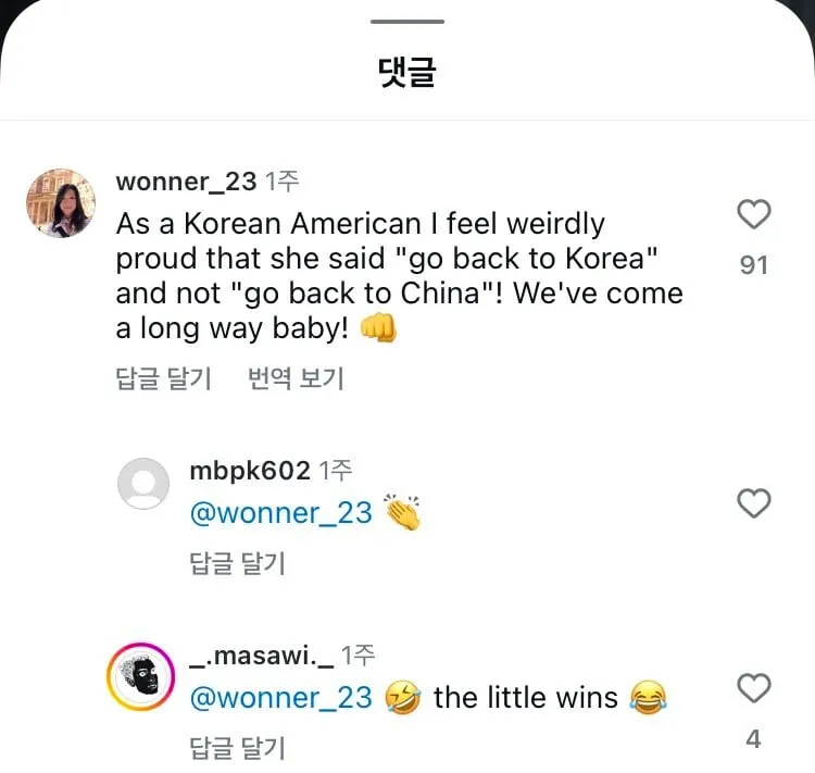 인종차별자 영상 댓글에 많은 좋아요가 붙은 이유 (2)