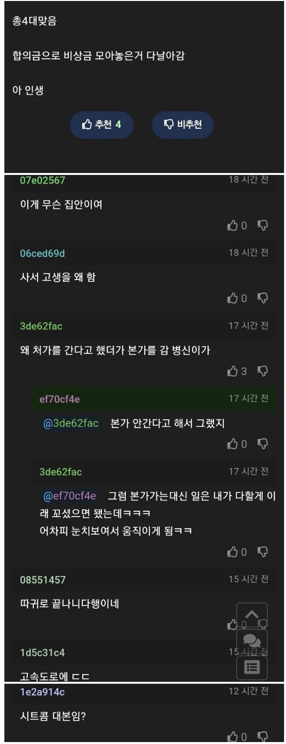 명절에 따귀만 4대 맞은 남자 (2)