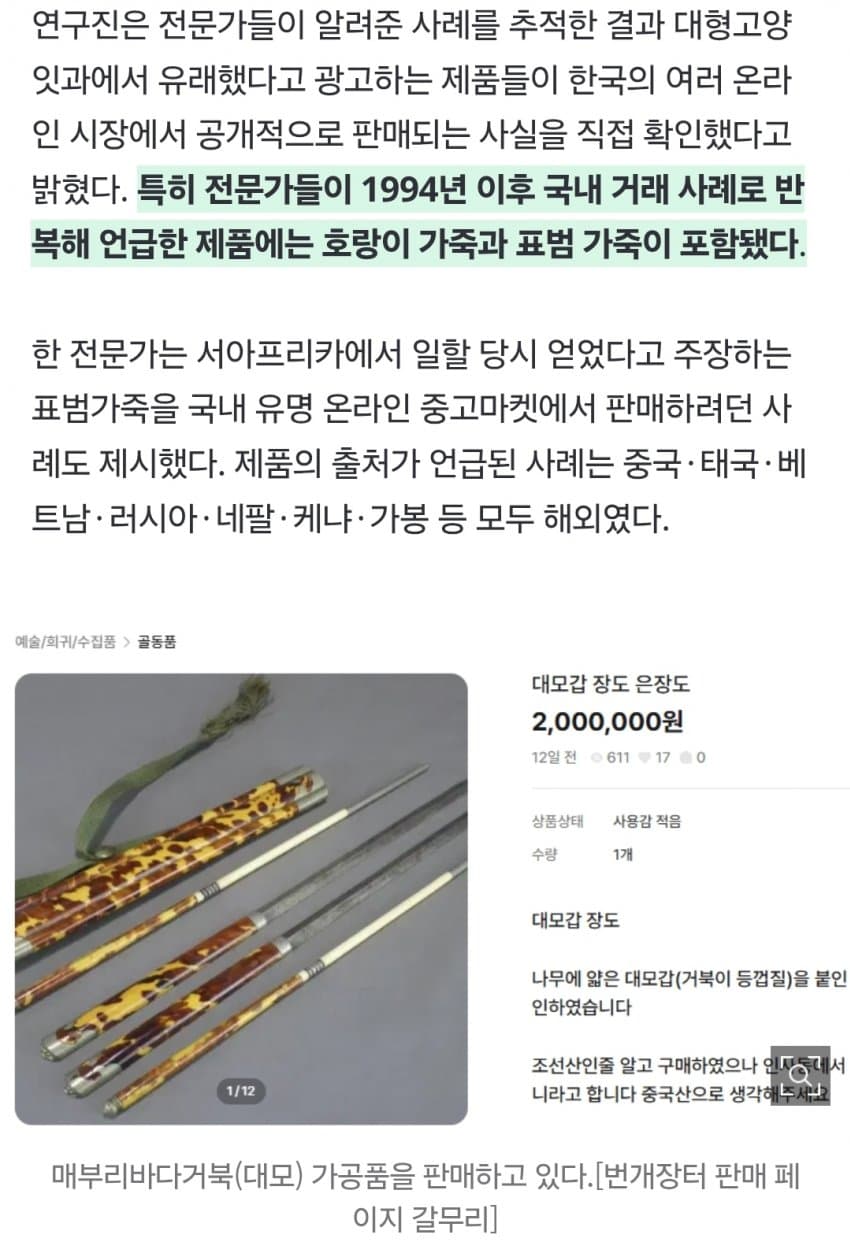 “여기가 한국 맞아?” 진짜 호랑이 ‘700만원’에 대놓고 거래 (11)