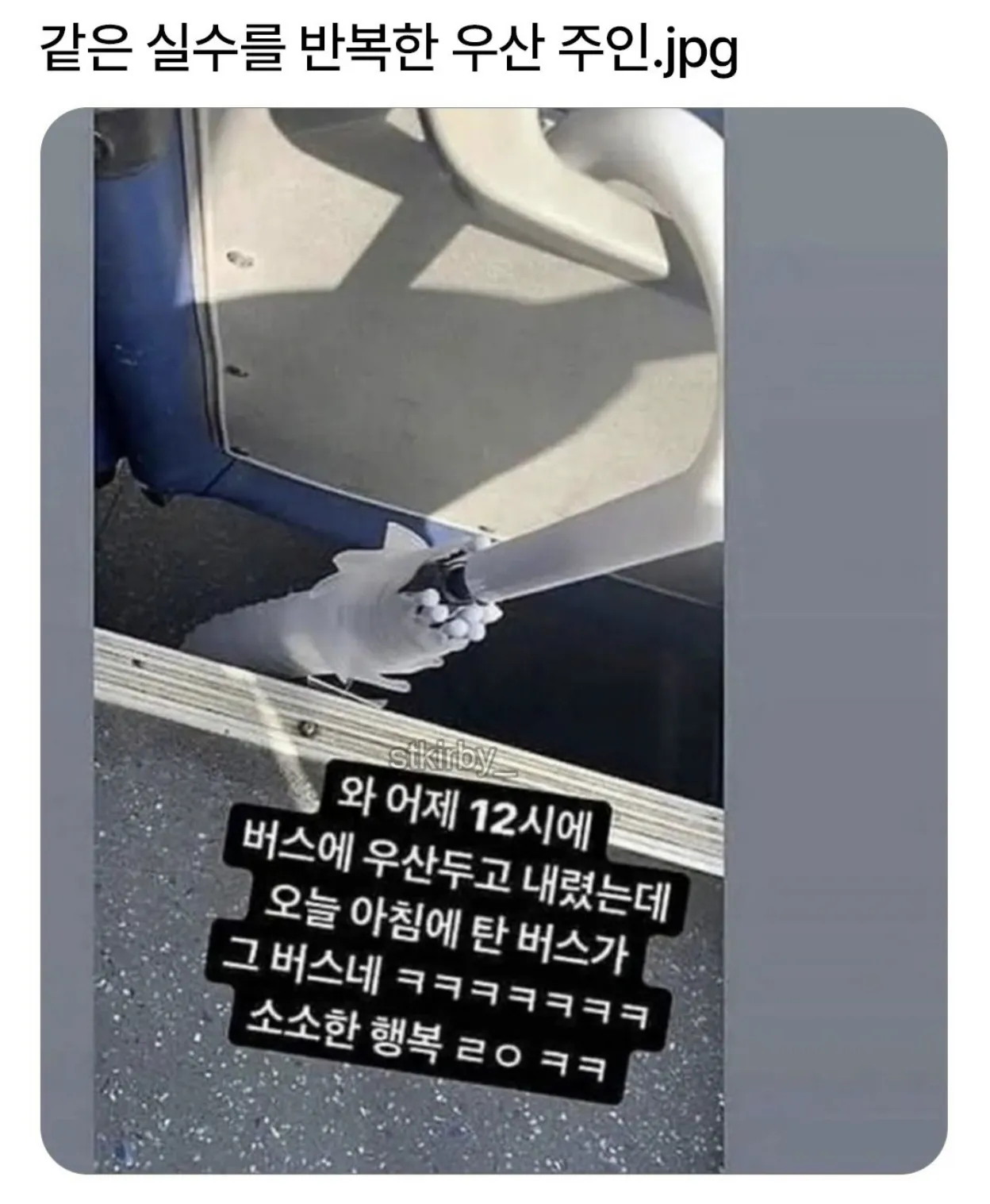 같은실수를 반복한 우산 주인