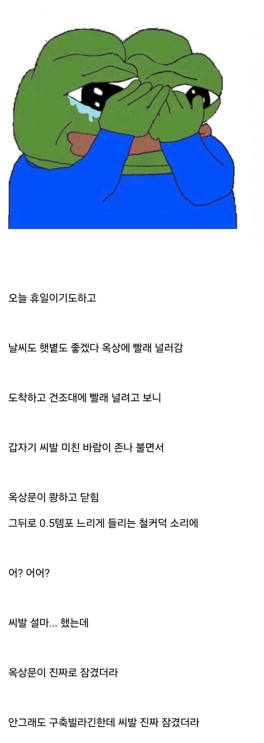 싱글벙글 옥상 문 잠긴 이야기