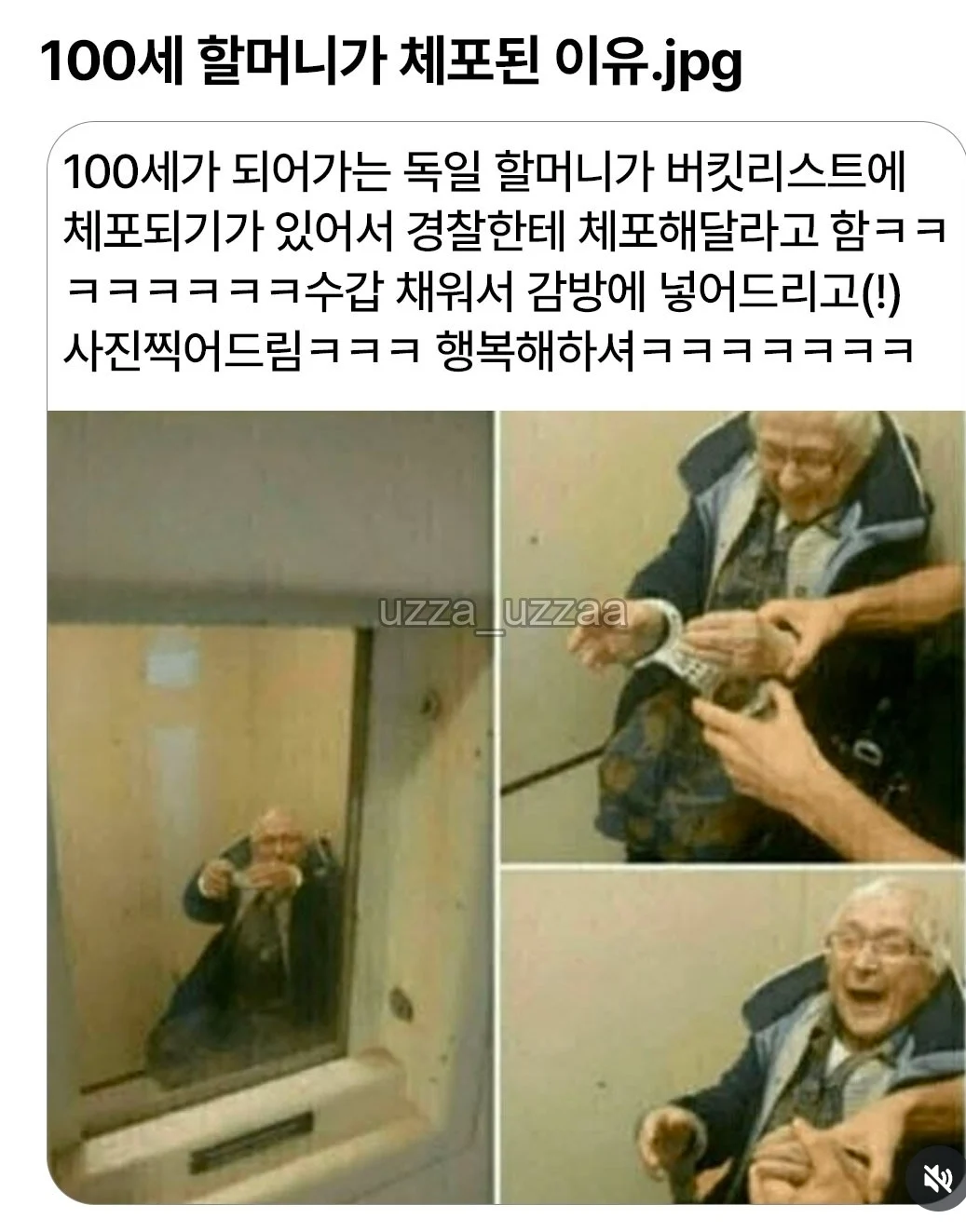 100세 할머니가 체포된 이유