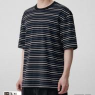 무탠 준지맛 멀티 스트라이프 릴렉스드 티셔츠1 [...