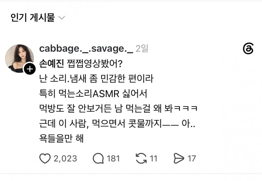 손예진 먹방에 상반된 반응 (21)
