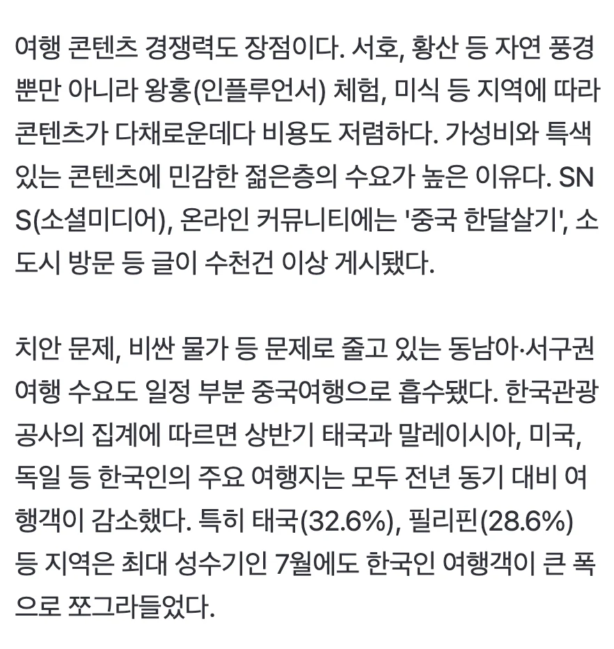 🇨🇳 "너도 중국 가니?" 6개월간 한국인 171만명 몰렸다…힙해진 '중티' (5)