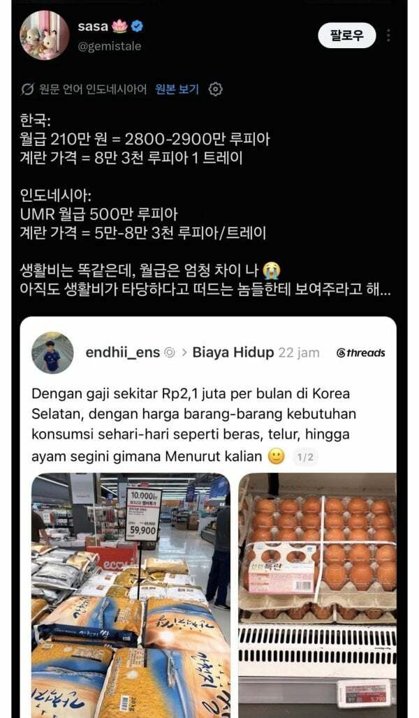 한국 경제에 현타온 인도네시아인들 (2)